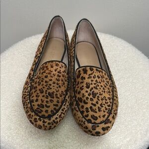 Talbots Ryan Loafers Leopard Print Calf Hair